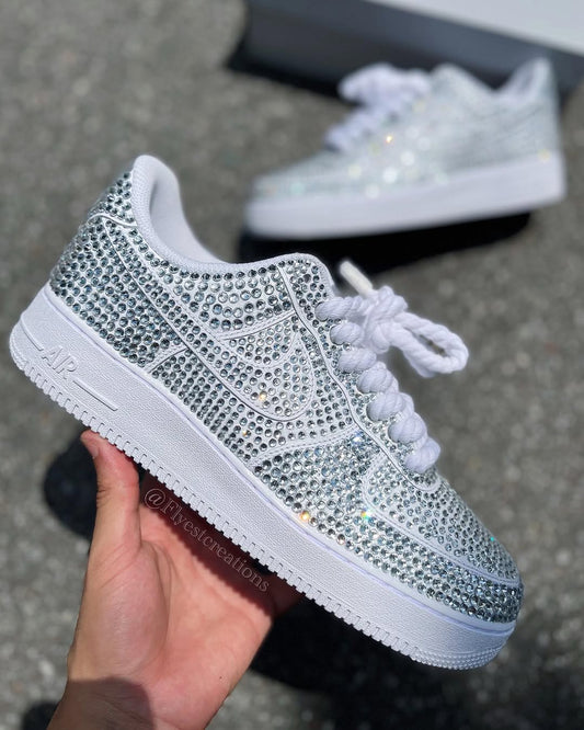 Custom Handmade Rhinestone Air Force 1 Sneakers