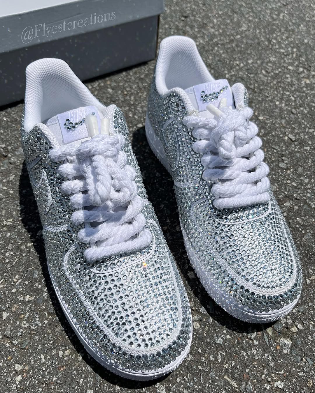 Custom Handmade Rhinestone Air Force 1 Sneakers