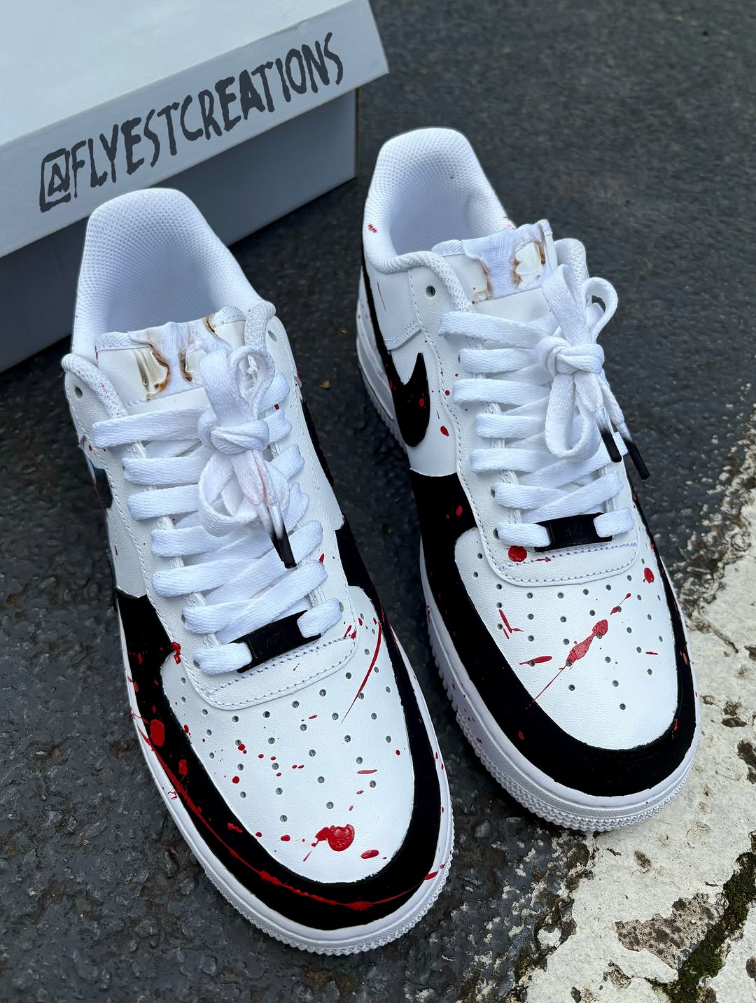 Hand Painted Terrifier Art The Clown Custom Air Force 1