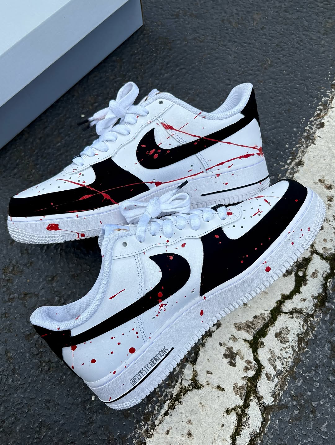 Hand Painted Terrifier Art The Clown Custom Air Force 1