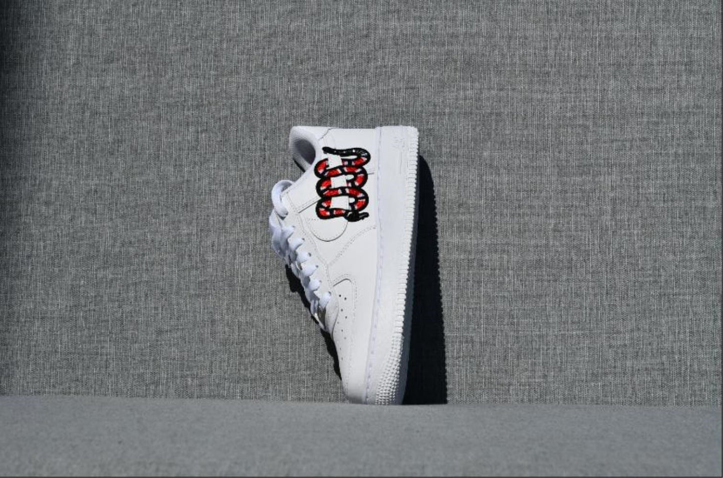 Red Snake Custom Sneakers Air Force 1
