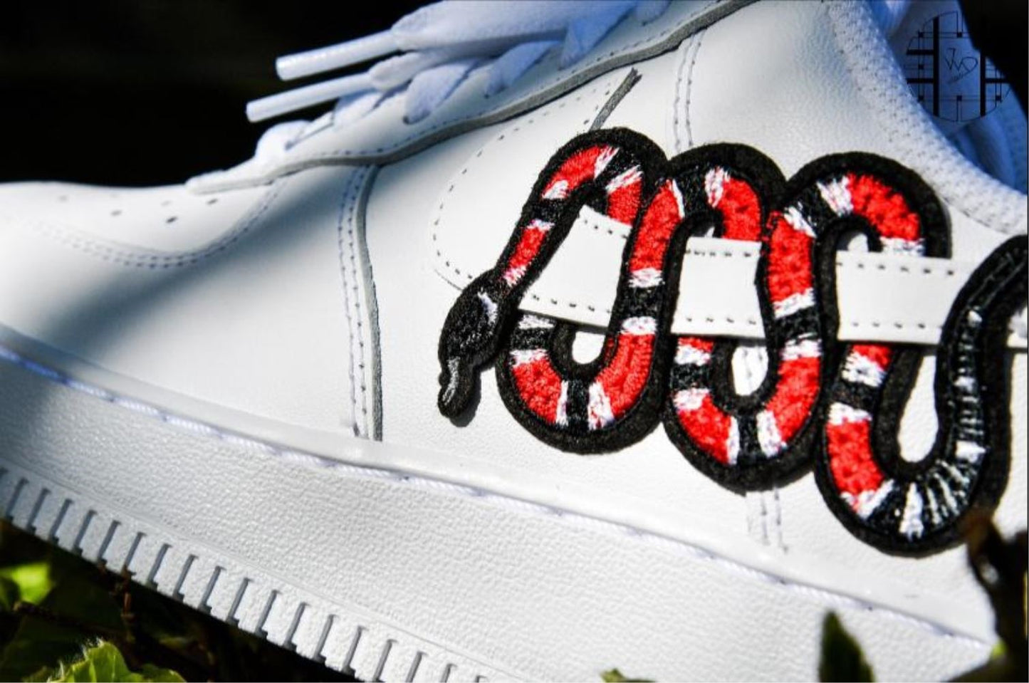 Red Snake Custom Sneakers Air Force 1