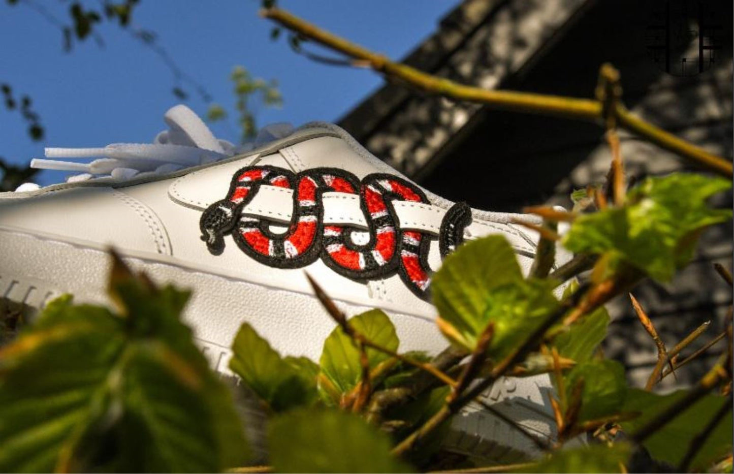 Red Snake Custom Sneakers Air Force 1