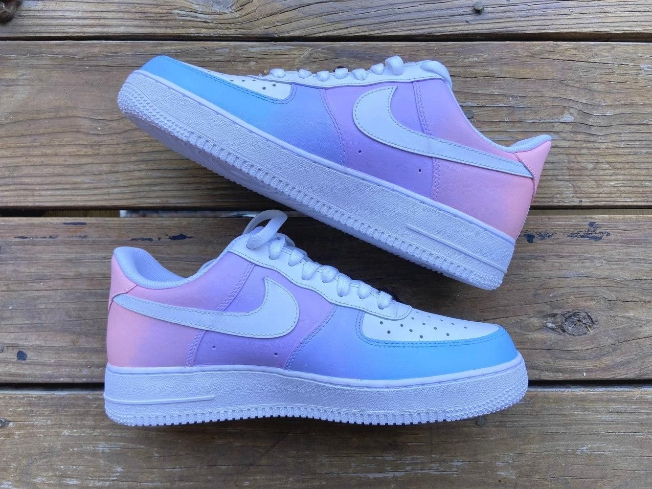 Baby Blue Baby Pink Custom Air Force 1 Shoes