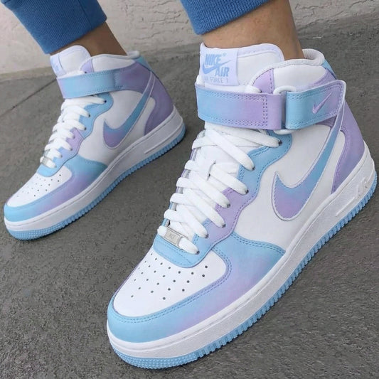 Baby Blue Lavender Custom AF 1s Shoes