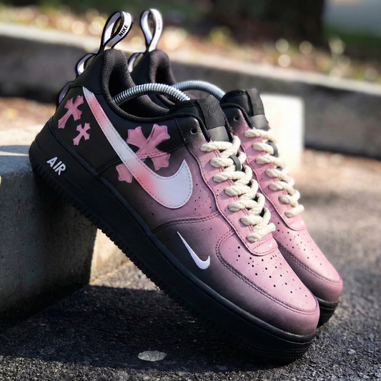 Baby Pink Cross Custom AF 1s Shoes