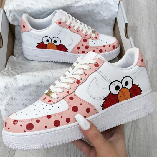 Baby Pink Red Polka Dots Cartoon Custom AF 1s Shoes