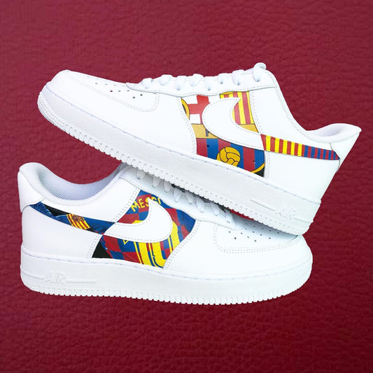 Barcelona Theme Custom AF 1s Shoes