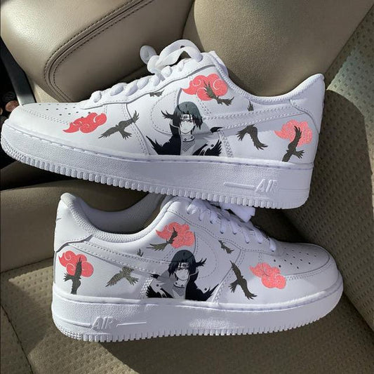Black Pink Anime Custom Air Force 1 Shoes
