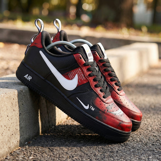 Black Red Joker Themed Custom AF 1s Shoes