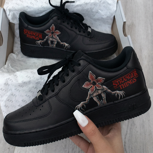 Black Stranger Things Demogorgon Custom AF 1s Shoes