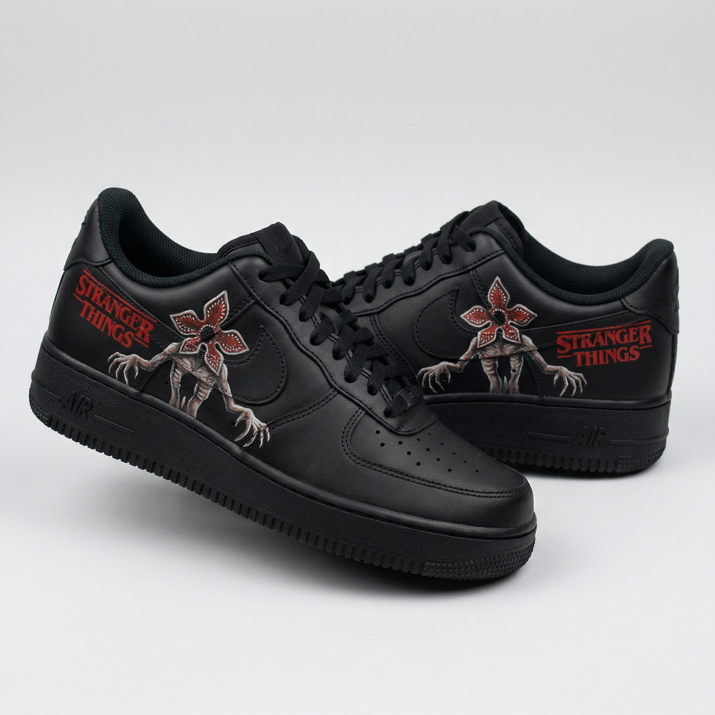 Black Stranger Things Demogorgon Custom AF 1s Shoes