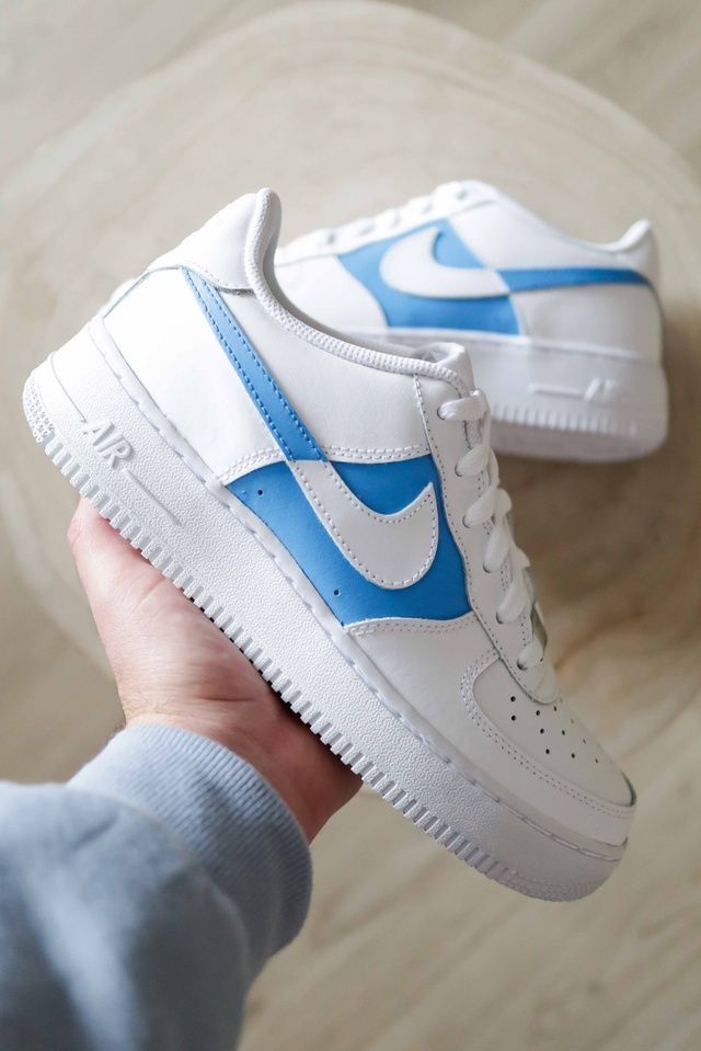 Blue And Light - Blue Custom Air Force 1 Shoes