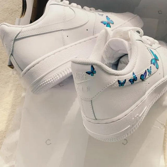 Blue Butterflies Custom AF 1s Shoes