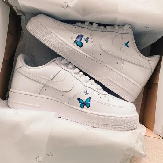 Blue Butterfly Custom Air Force 1 Shoes