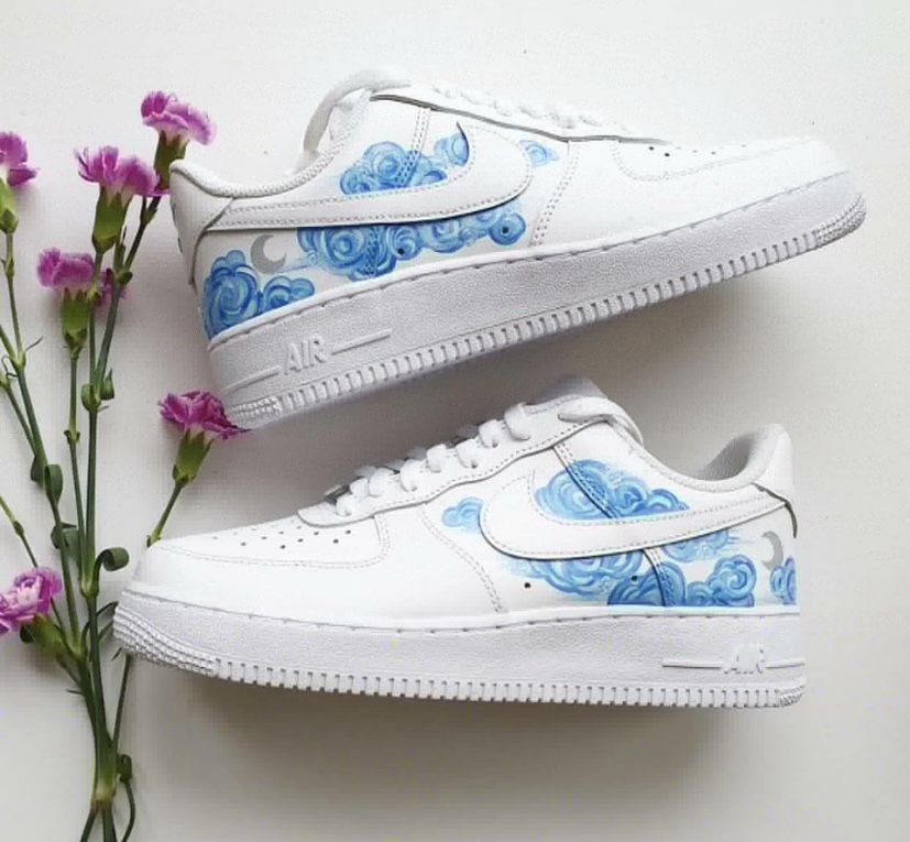 Blue Clouds Custom Air Force 1 Shoes