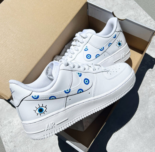 Blue Evil - Eye Custom Air Force 1 Shoes