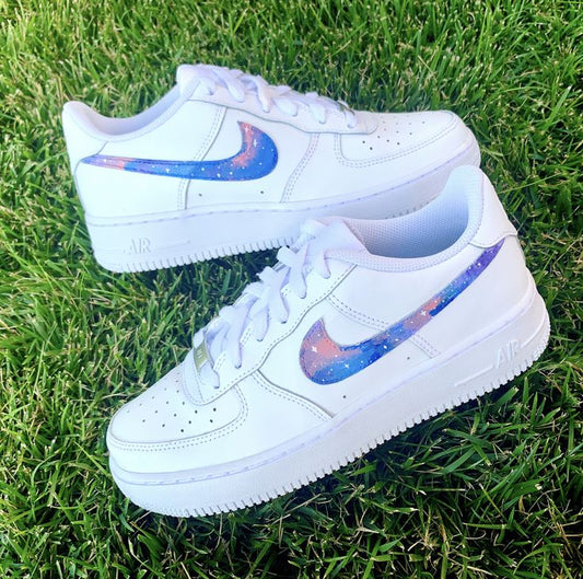 Blue Pink Galaxy Custom Air Force 1 Shoes