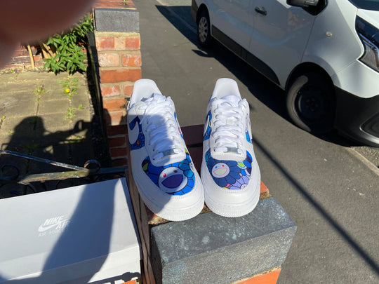 Blue Purple Cartoon Custom AF 1s Shoes