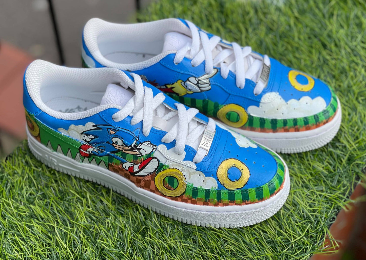 Blue Sonic The Hedgehog Custom AF 1s Shoes