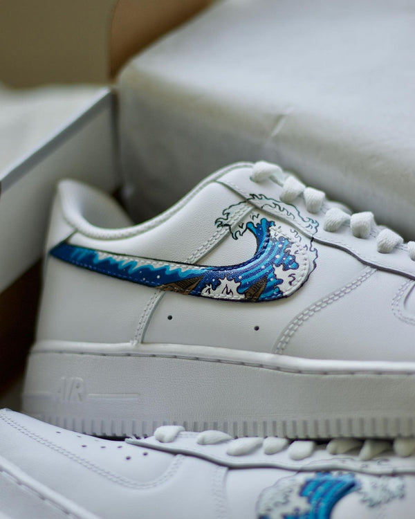 Blue Wave Custom AF 1s Shoes