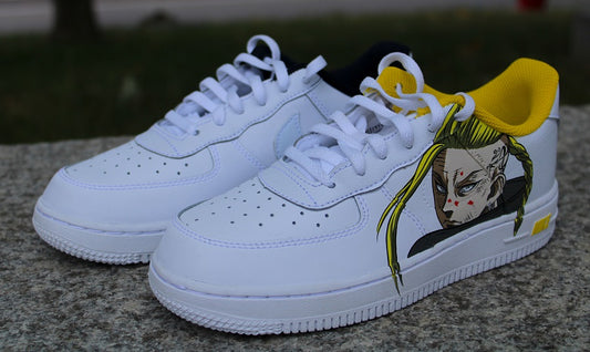 Bright Yellow Anime Character Custom AF 1s Shoes