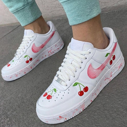 Cherry Pink Custom AF 1s Shoes