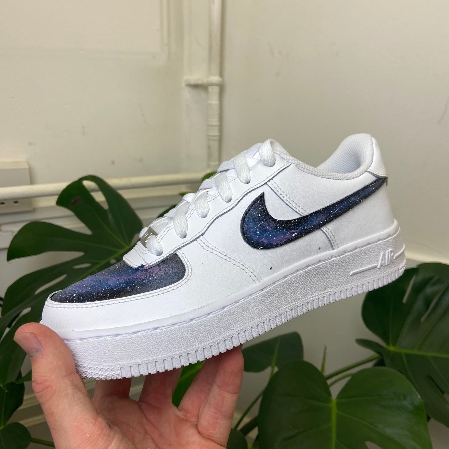Cosmic Blue Galaxy Print Custom AF 1s Shoes
