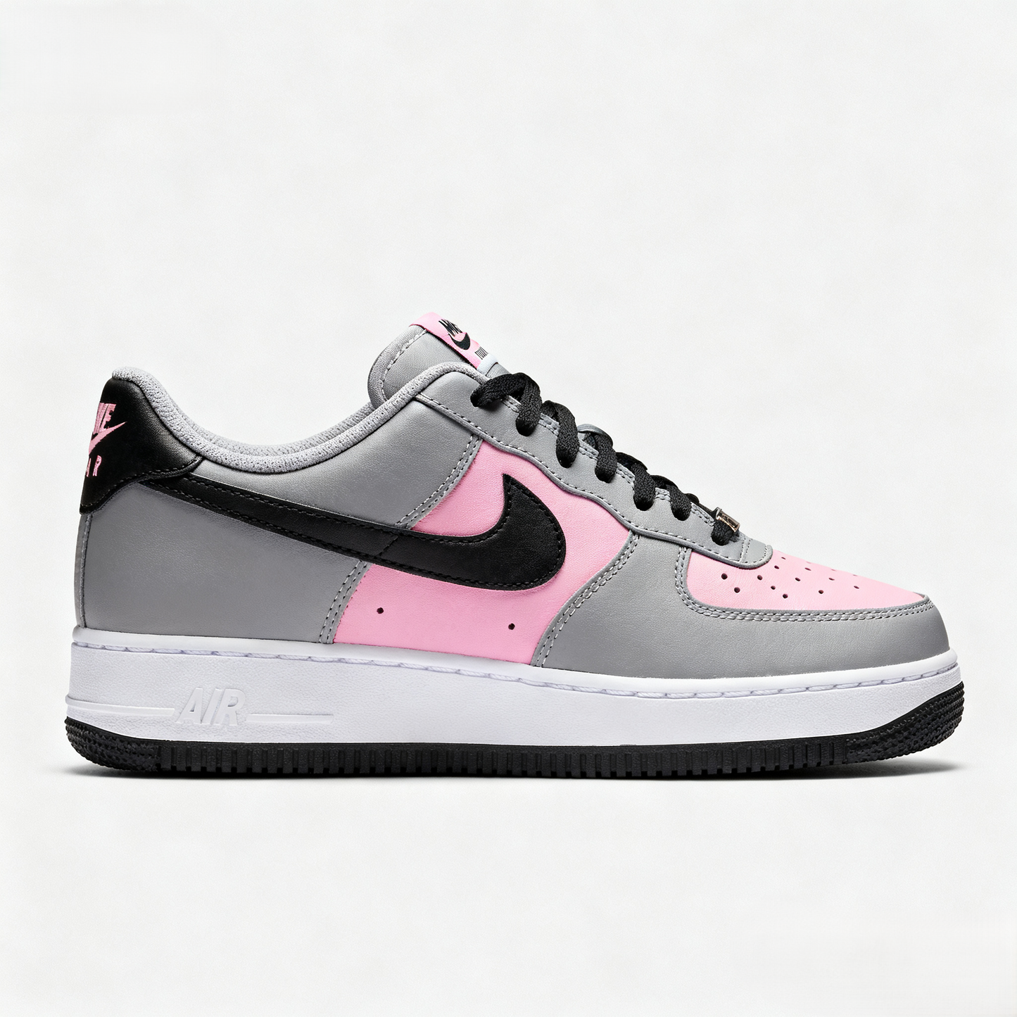 Custom Air Force 1 Baby Pink Grey Black