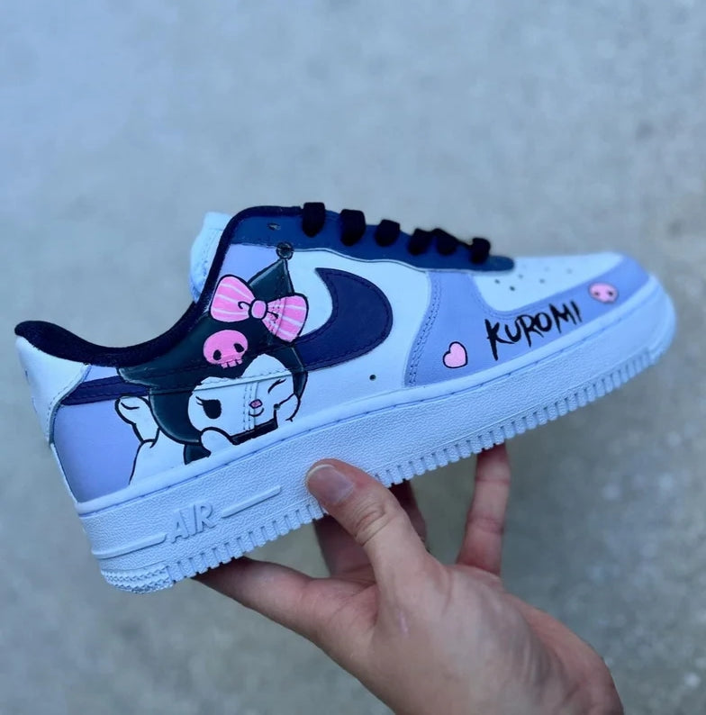 Custom Air Force 1 Baby Purple with Kuromi Design