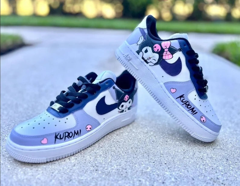 Custom Air Force 1 Baby Purple with Kuromi Design