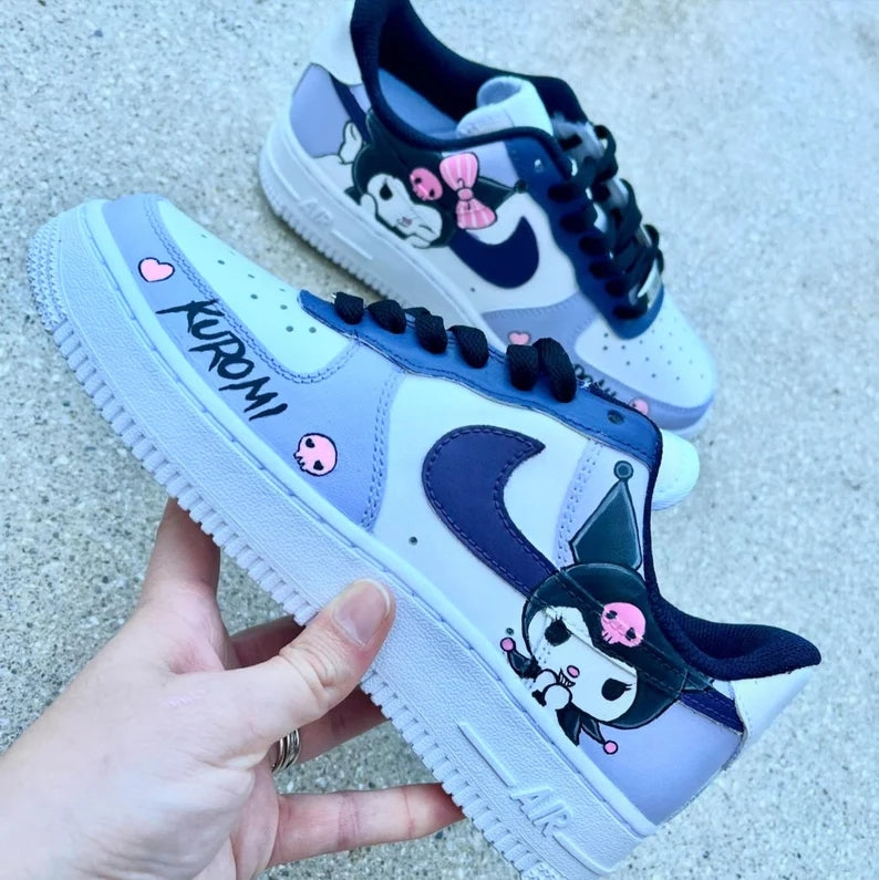 Custom Air Force 1 Baby Purple with Kuromi Design