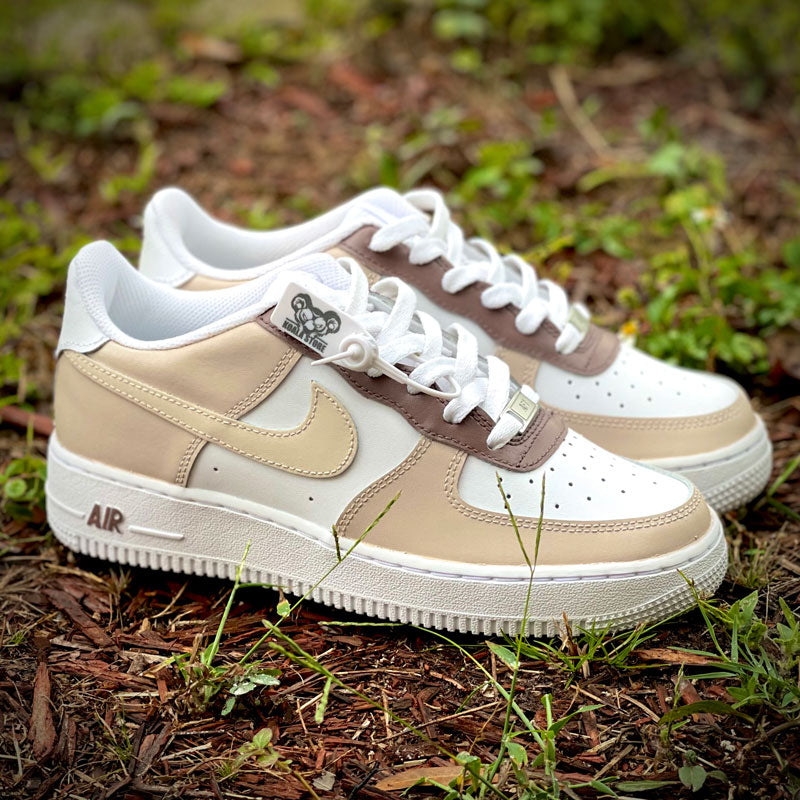 Custom Air Force 1 Beige White