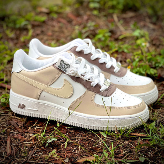Custom Air Force 1 Beige White