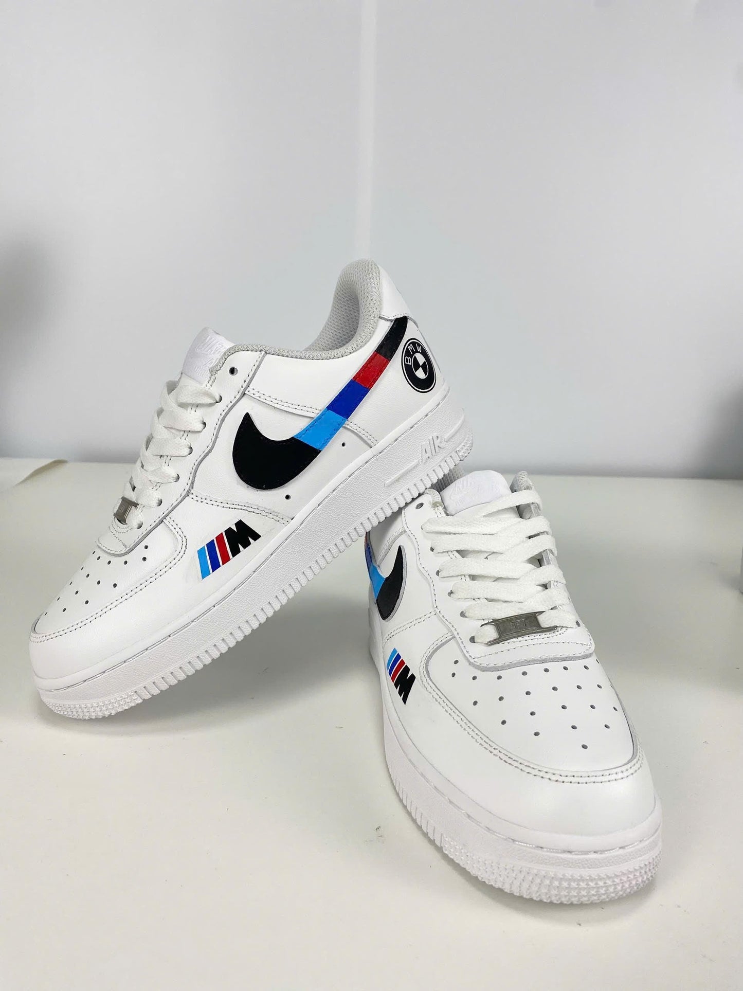 Custom Air Force 1 Black Blue Red BMW M