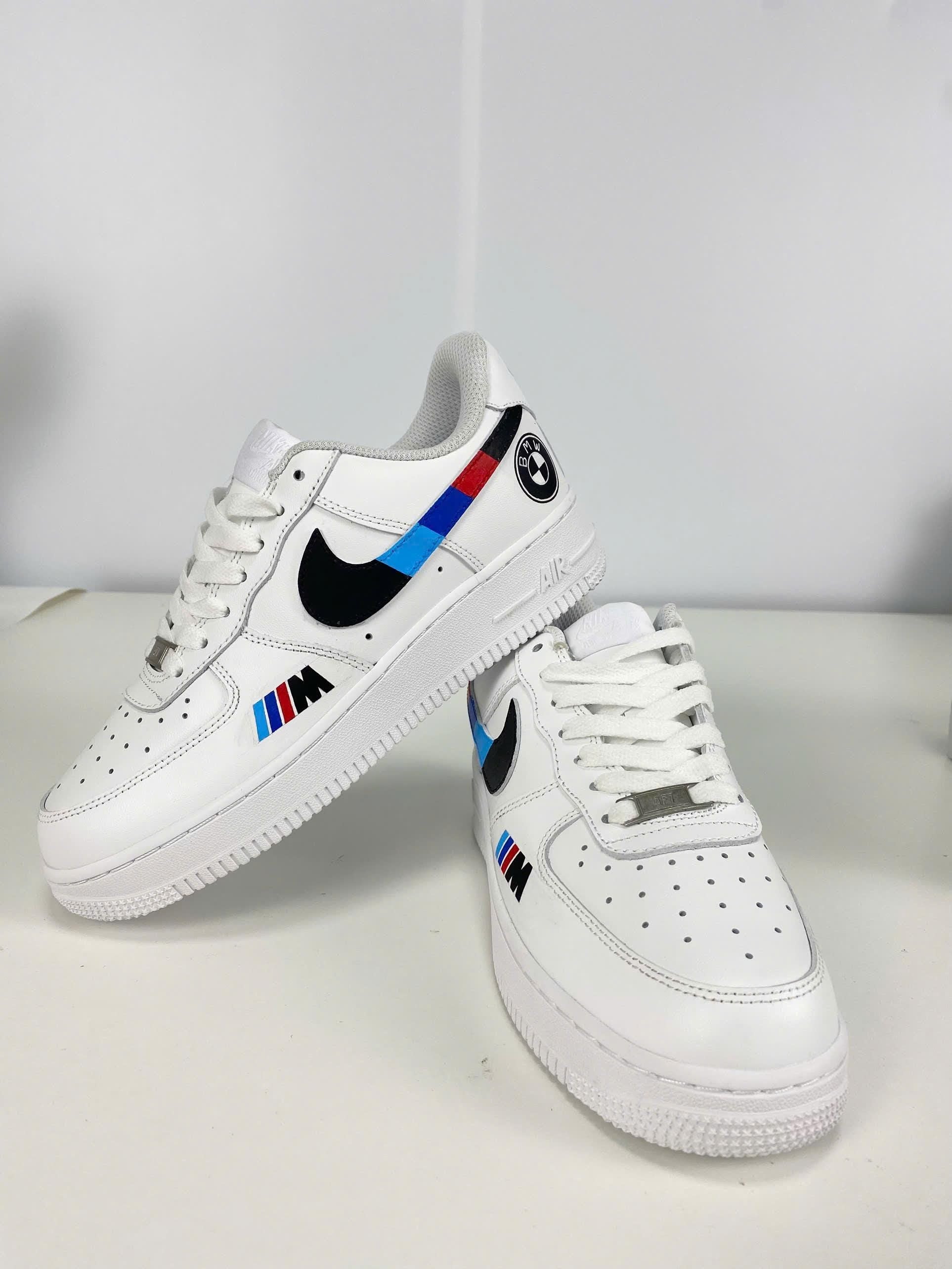 Custom Air Force 1 Black Blue Red BMW M