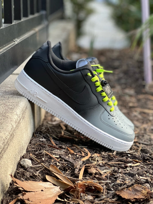 Custom Air Force 1 Black-Gray Gradient