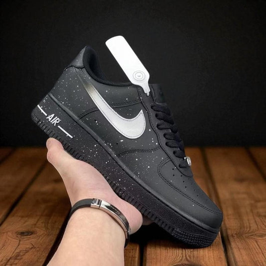 Custom Air Force 1 Black White Speckle