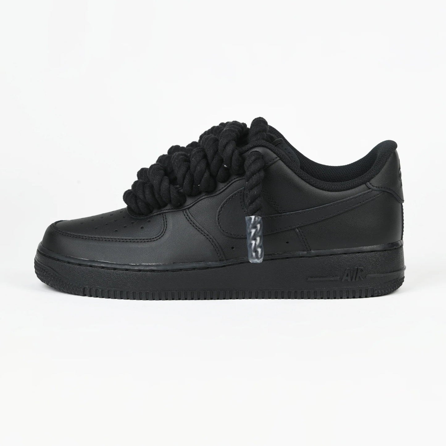 Custom Air Force 1 Black With Rope Laces