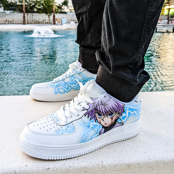 Custom Air Force 1 Blue White Lightning Anime Character Design