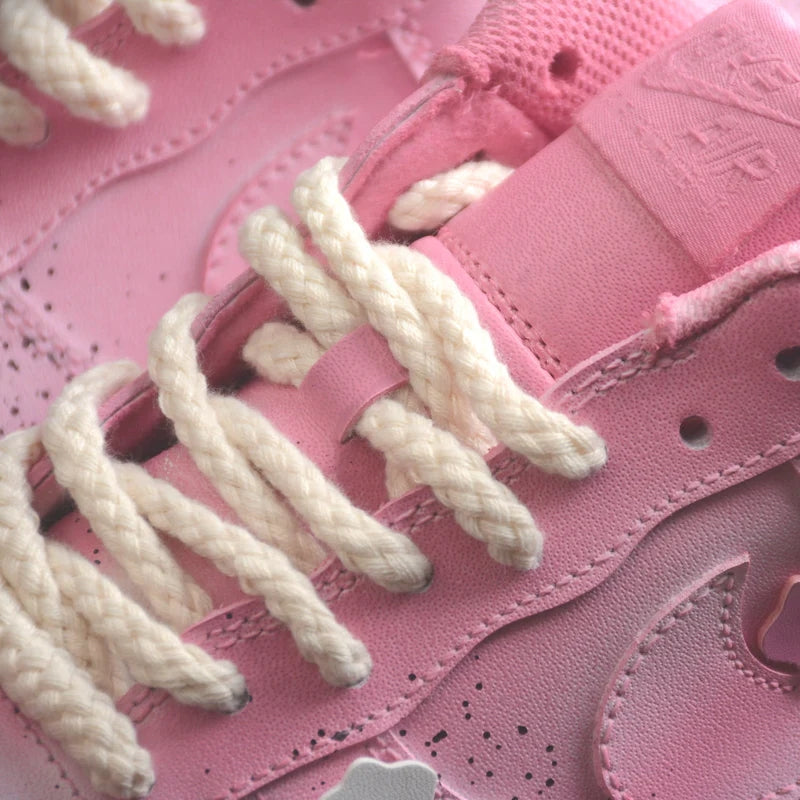 Custom Air Force 1 Light Pink with Crosses and Splatter