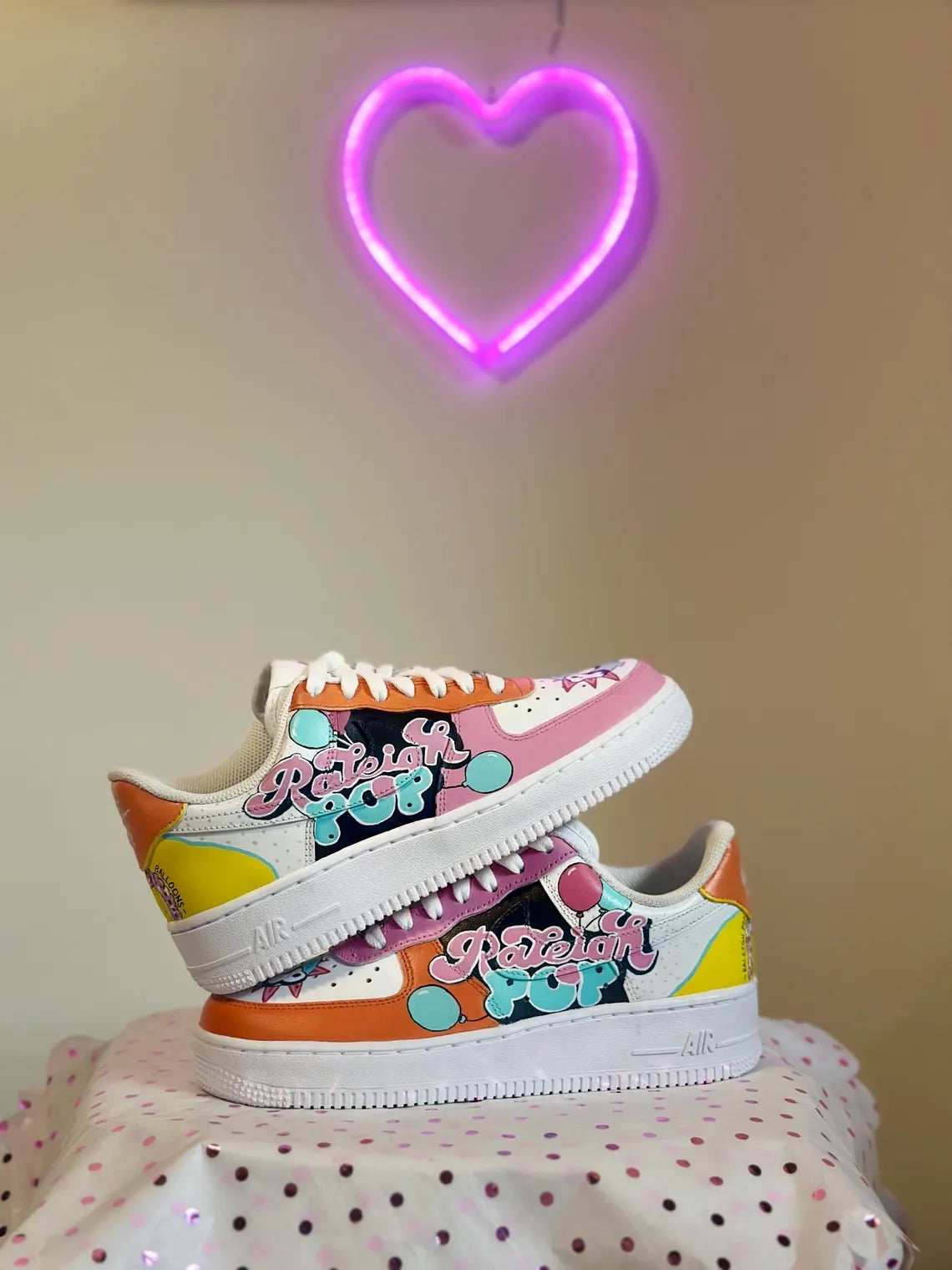 Custom Air Force 1 Multicolor Cartoon Pattern