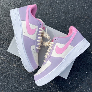Custom Air Force 1 Pink And Lilac Color