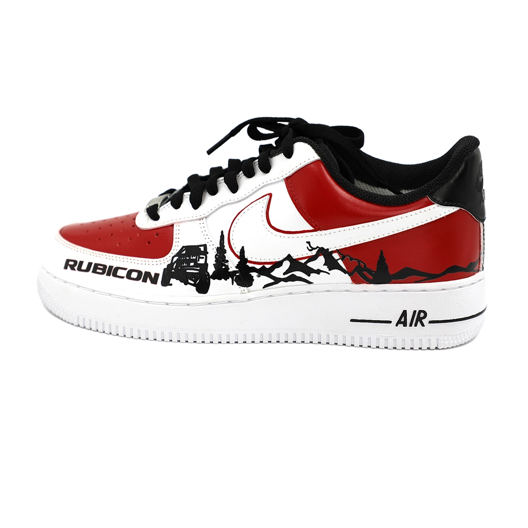 Custom Air Force 1 Red White Off - Road Theme