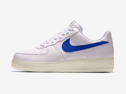 Custom Air Force 1 White Blue Swoosh