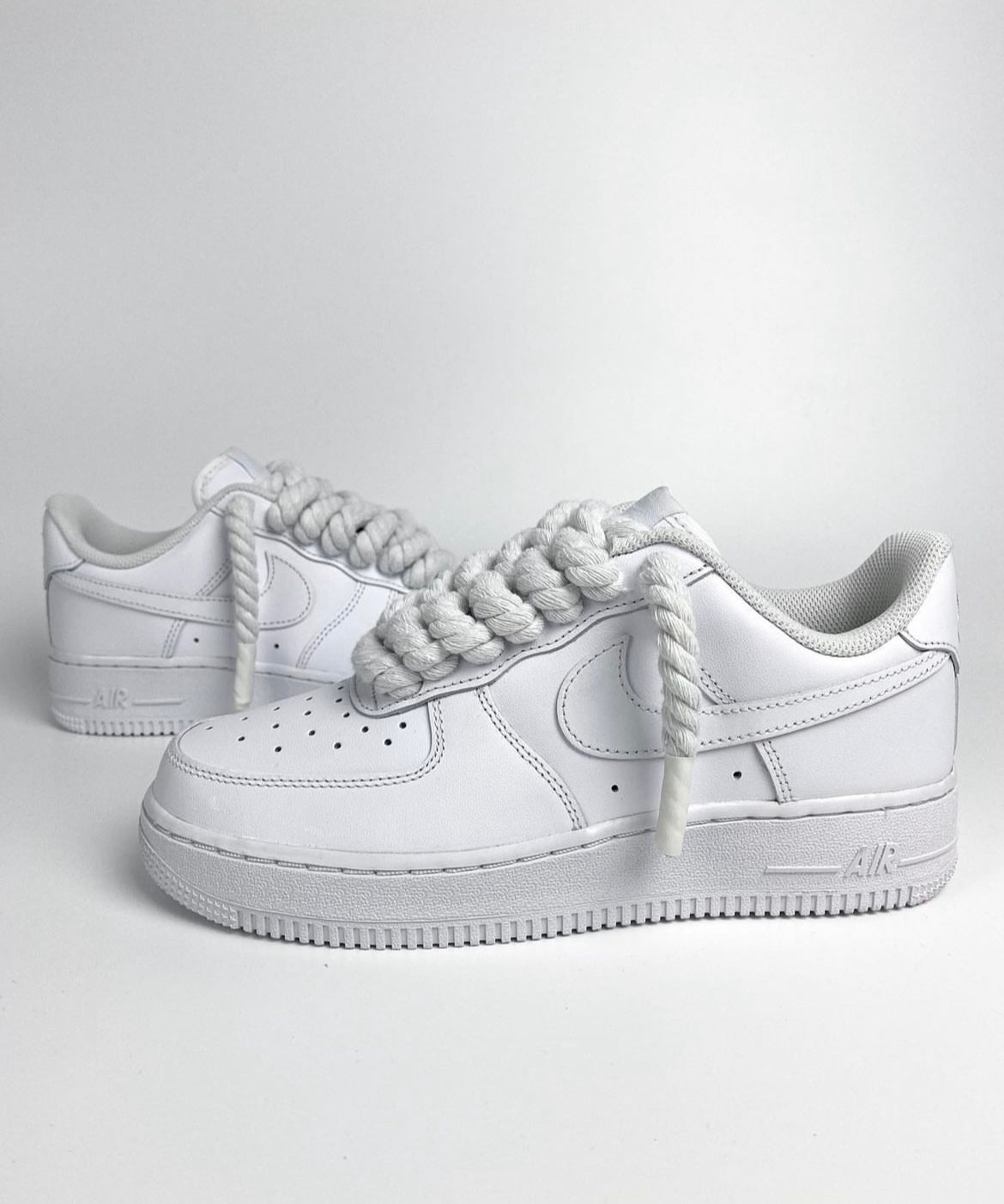 Custom Air Force 1 White Braided Laces