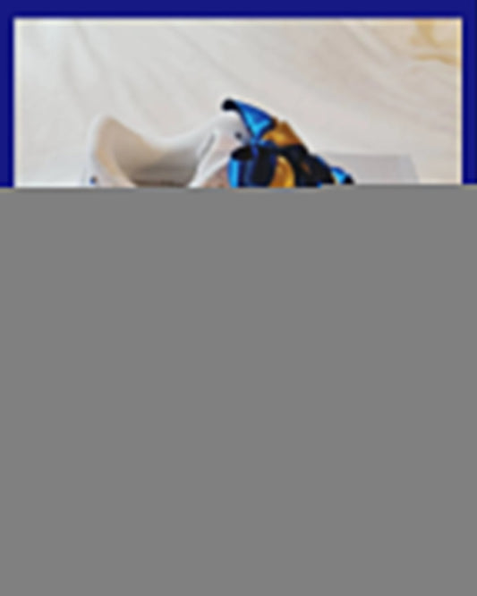 Custom Air Force 1 White Gold Blue Rhinestones Beauty And the Beast Theme