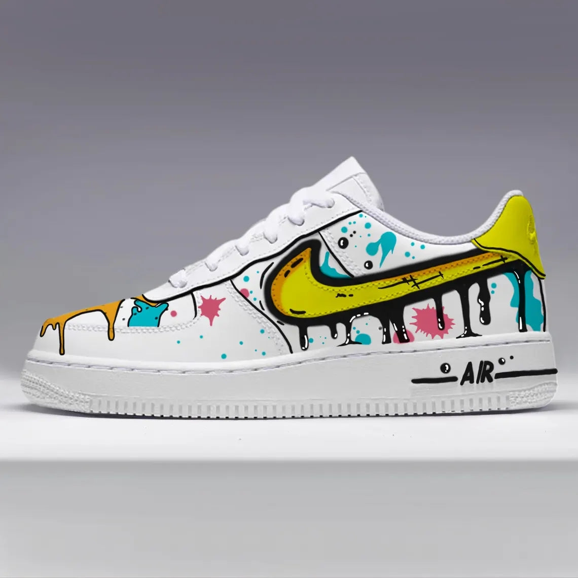 Custom Air Force 1 White Graffiti Design