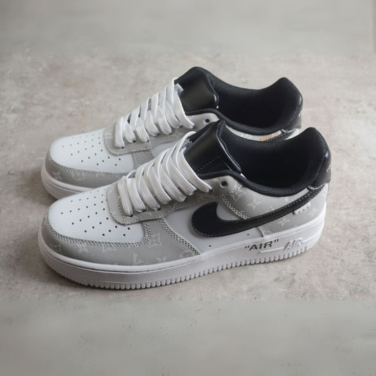 Custom Air Force 1 White Grey with LV Logo