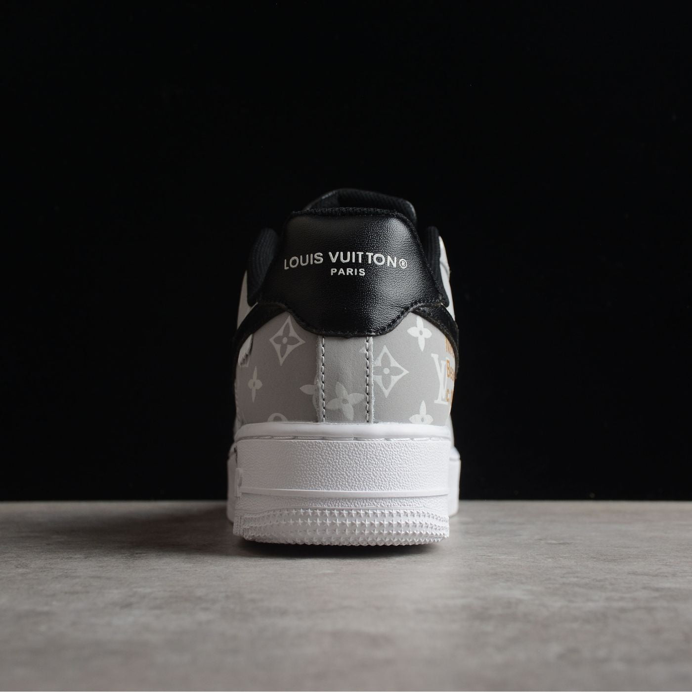 Custom Air Force 1 White Grey with LV Logo